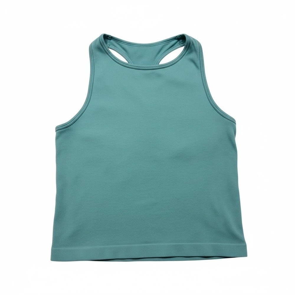 Intimately Free People Teal Seamless Racerback Crop Tank Top Ribbed M/L